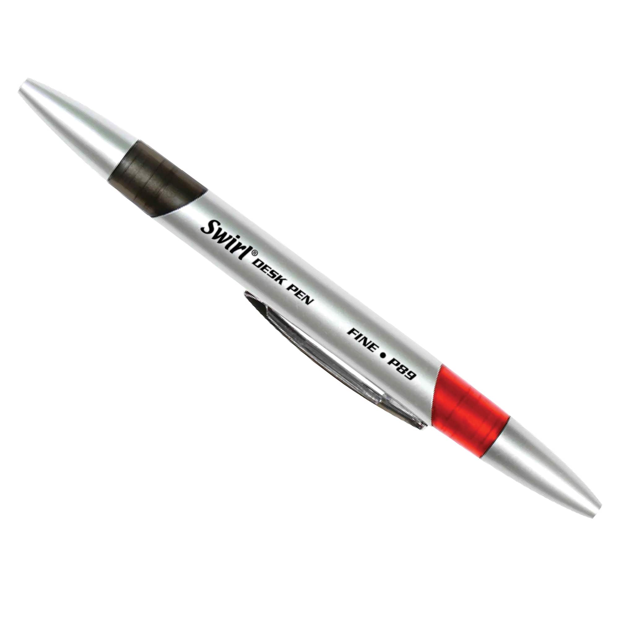 J.R. Moon Pencil Co. Swirl Ink Pens, Red/ Combo